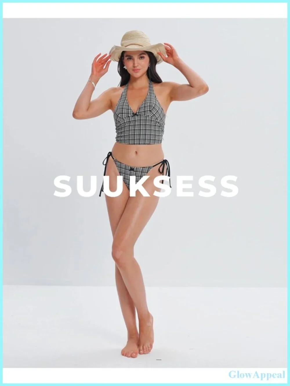 Halter String Bikini Set Cheeky Thong Two Piece Swimsuit